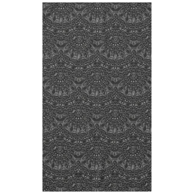 Charcoal Mandala   Tablecloth (Front)