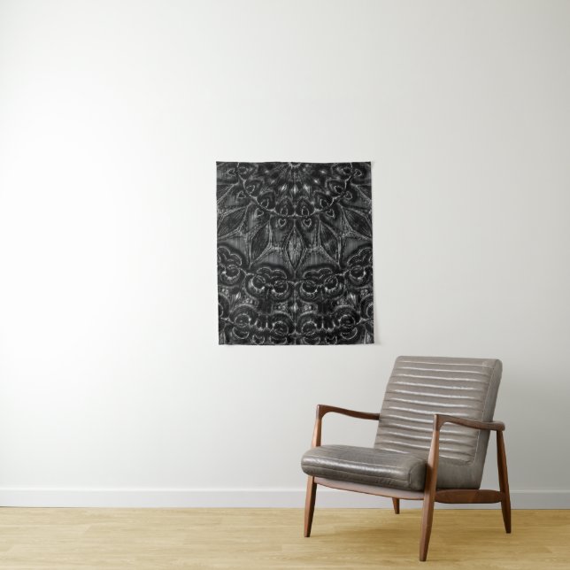 Charcoal Mandala  Tapestry (In Situ)