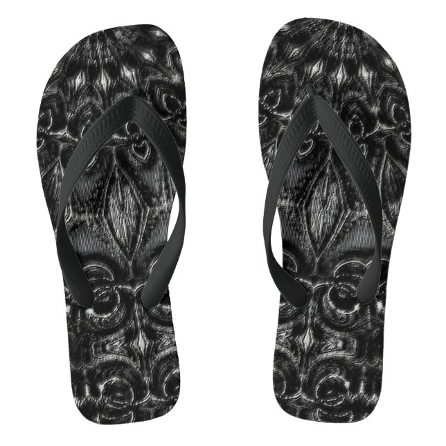 Charcoal Mandala   Thongs (Footbed)