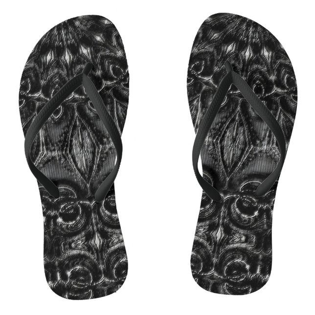 Charcoal Mandala   Thongs (Footbed)