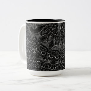 Charcoal Mandala Two-Tone Coffee Mug