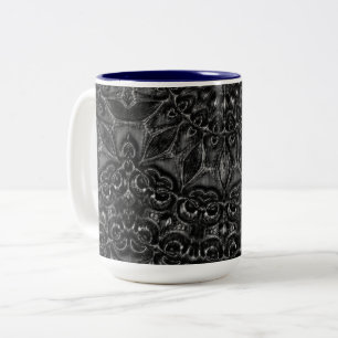Charcoal Mandala Two-Tone Coffee Mug