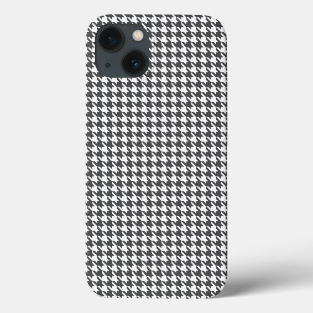 Charcoal Modern Houndstooth at Emporiomoffa Case-Mate iPhone Case (Back)