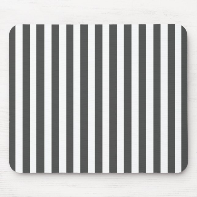 Charcoal Modern Stripe Mouse Pad (Front)