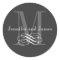 Charcoal Monogram Wedding Logo Stickers