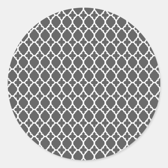 Charcoal Moroccan Tile Stickers (Front)