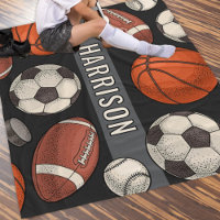 Charcoal Multi Sport Custom Name Monogram