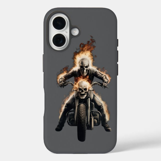 Charcoal Nightmare - Ink-Stained Skull iPhone Cove Case-Mate iPhone Case (Back)