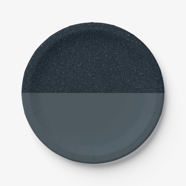 Charcoal Noise Half-Top Party Plate – Customisable (Front)