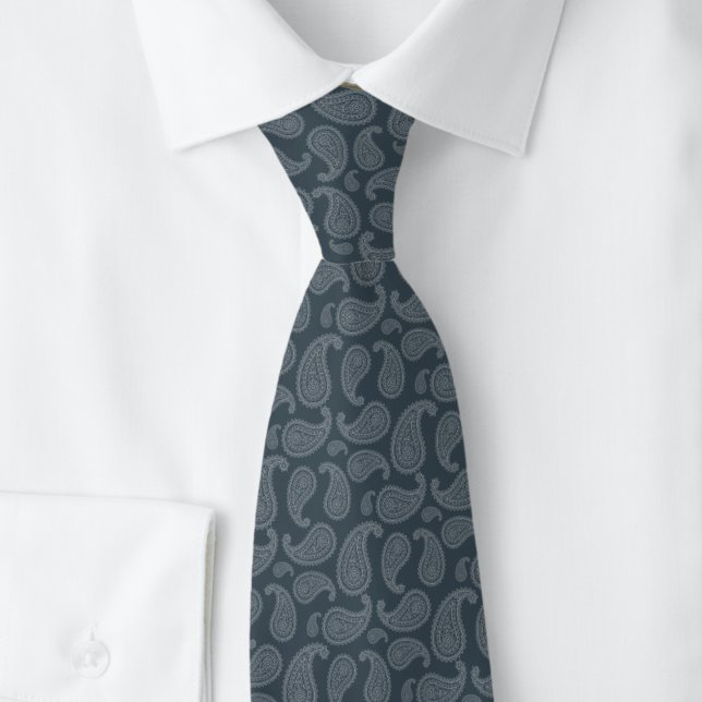 Charcoal Paisley Tie (Creator Uploaded)