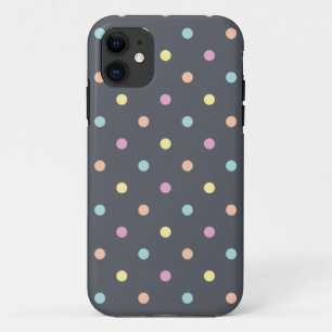 Charcoal Pastel Polka Dot iPhone 11 Case