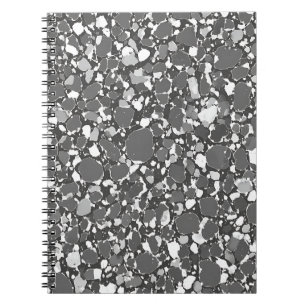 Charcoal Pebble Marble Notebook