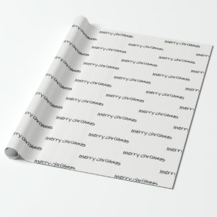Charcoal Pencil Merry Christmas Wrapping Paper