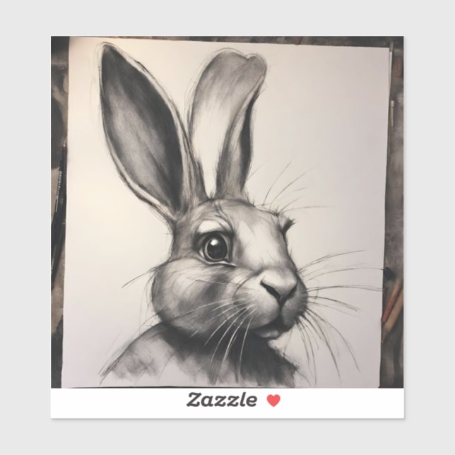 Charcoal Rabbit Sketch (Sheet)