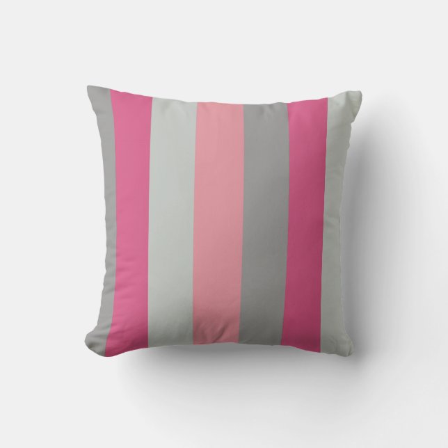Charcoal Roses Throw Pillow (Front)