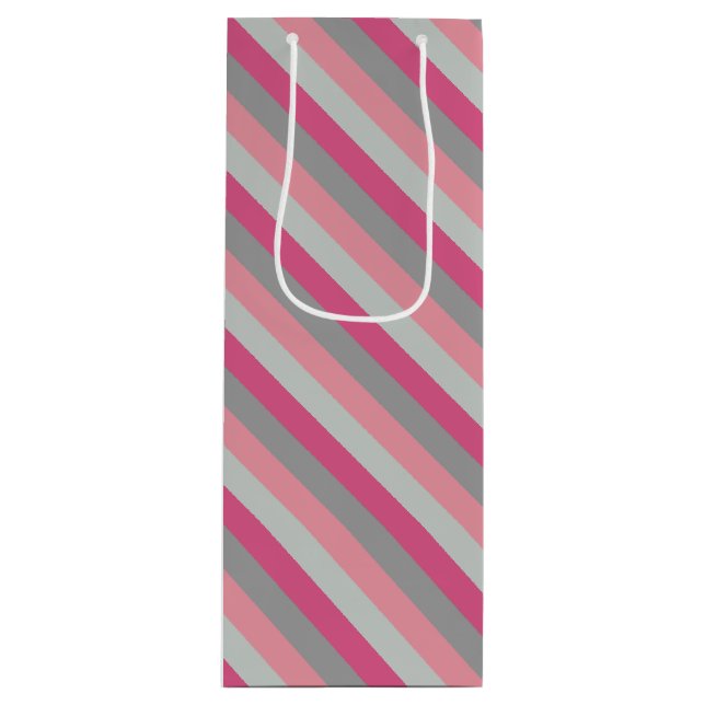 Charcoal Roses Wine Gift Bag (Front)