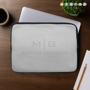 charcoal slate silver metallic graphite laptop sleeve