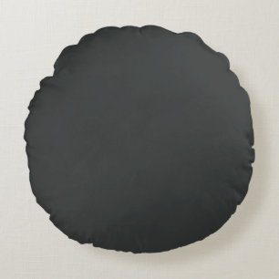 Charcoal (solid colour) round cushion