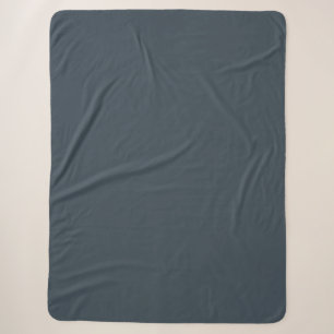 Charcoal Solid Colour Sherpa Blanket