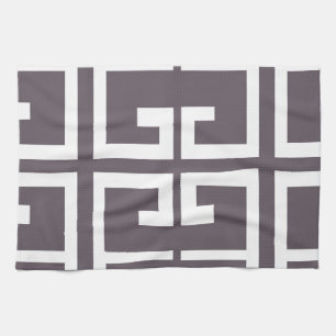 Charcoal Spanish Tile Tea Towel