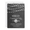 Charcoal String Lights Engagement Party Invitation