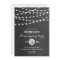 Charcoal String Lights Housewarming Party Invite