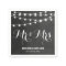 Charcoal String Lights Wedding Monogram
