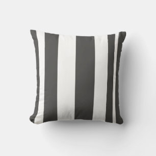 Charcoal Striped throw pillow