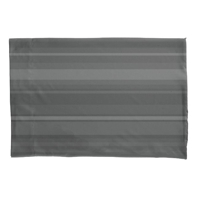 Charcoal Stripes Pillowcase (Front)