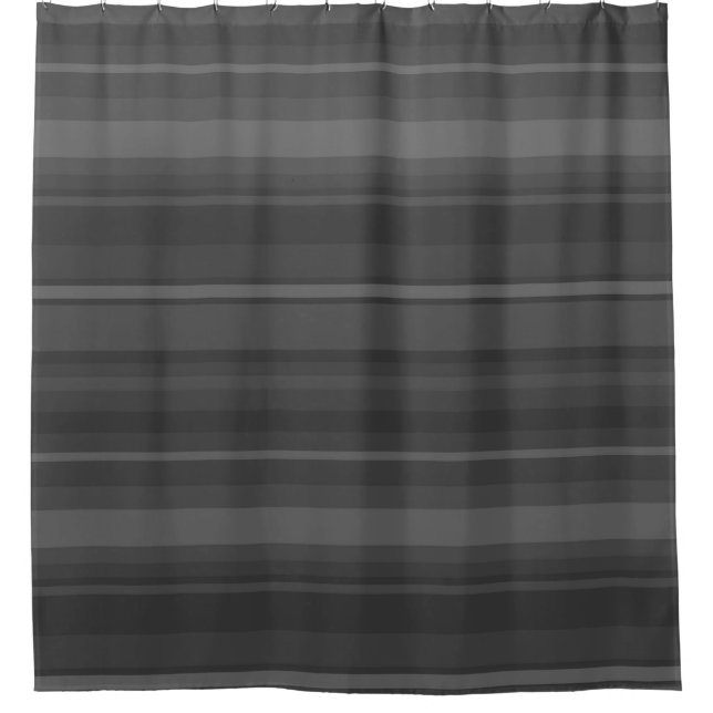 Charcoal Stripes Shower Curtain (Front)