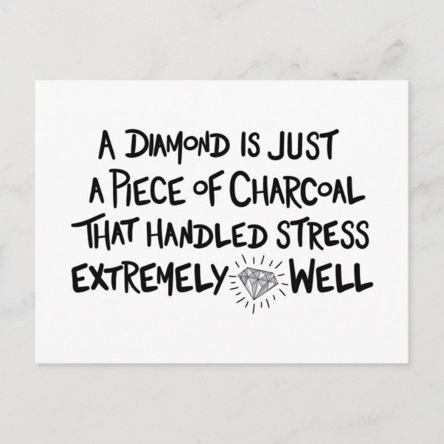 charcoal to Diamond Postcard (Front)