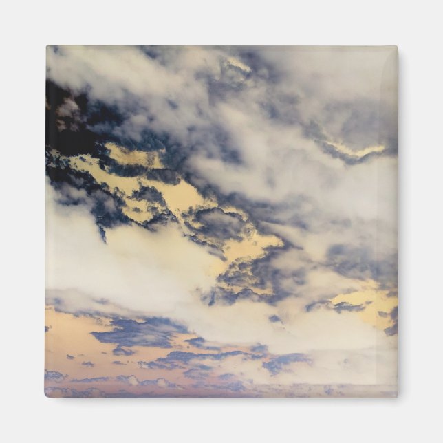 Charcoal Vanilla Clouds Magnet (Front)