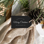 Charcoal Very Merry Christmas Family Name Gift Tags<br><div class="desc">This Charcoal Very Merry Christmas Family Name Gift Tags design features a sophisticated dark grey backdrop with a blend of simple ivory lettering and classic calligraphy paired with a minimalist boho styling that strikes a perfect balance between clean modern subtlety and vintage elegance. This charming design is a lovely way...</div>