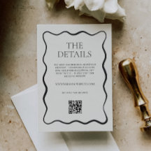 Charcoal Wavy Border Wedding Details