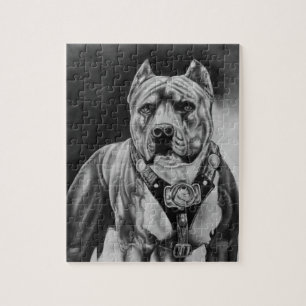 CHARCOIL PITBULL DRAWNING PUZZLE