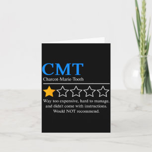 Charcot Marie Tooth Disease Awareness Cmt Not Reco Card