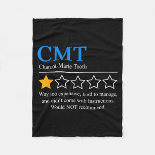 Charcot Marie Tooth Disease Awareness Cmt Not Reco Fleece Blanket
