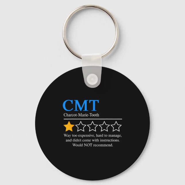 Charcot Marie Tooth Disease Awareness Cmt Not Reco Key Ring (Front)