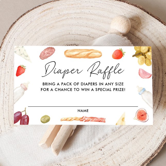 Charcuterie Baby Shower Diaper Raffle Enclosure Card (Creator Uploaded)