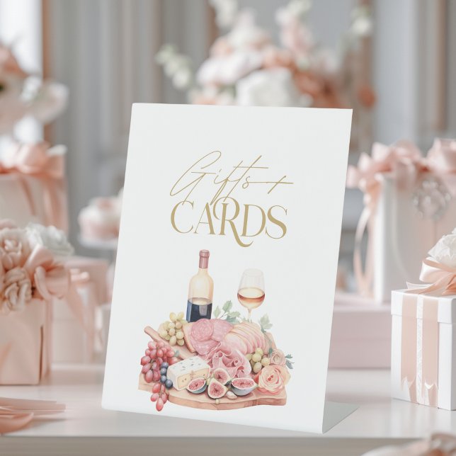 Charcuterie Board Bridal Shower Gifts & Cards Pedestal Sign (Creator Uploaded)