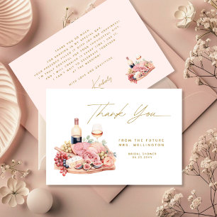 Charcuterie Board Bridal Shower Thank You Card