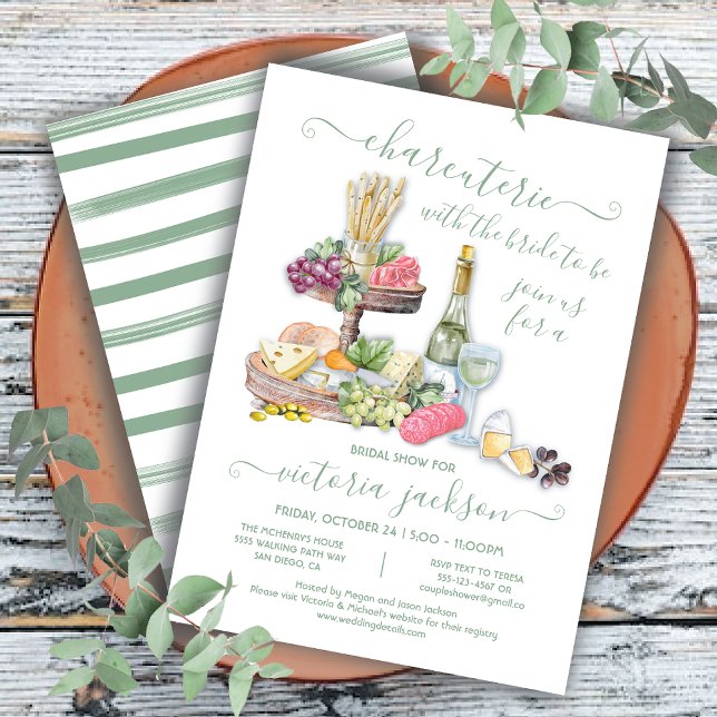 Charcuterie Board Tiered Tray Bridal Shower Invitation (Creator Uploaded)