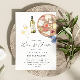 Charcuterie Board Wine & Cheese Bridesmaids Brunch Invitation