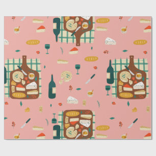 Charcuterie cheeseboard culinary gourmet foodie wrapping paper