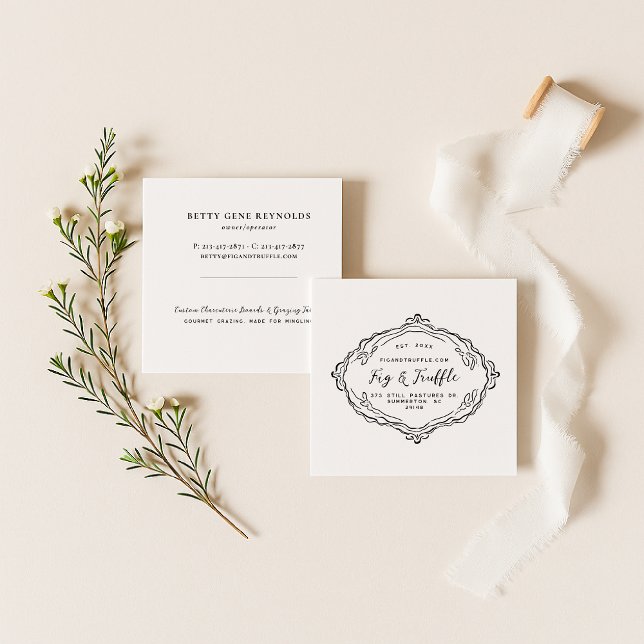 Charcuterie Gourmet Grazing & Catering Branding Square Business Card (Creator Uploaded)