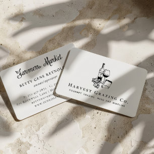 Charcuterie Gourmet Grazing & Wine Catering Business Card