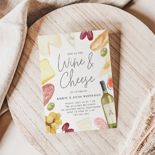 Charcuterie Wine & Cheese Any Occasion Party Invitation