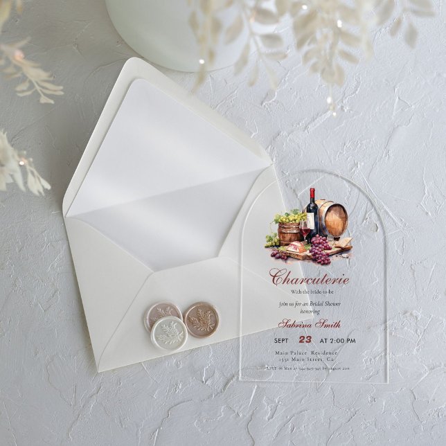 Charcuterie With the bride to be Bridal Shower Acrylic Invitations (Creator Uploaded)