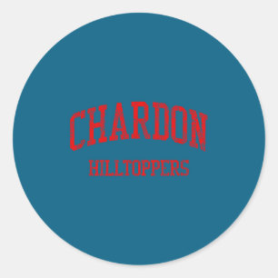 Chardon High School Hs Chardon Oh Vintage Srts Classic Round Sticker