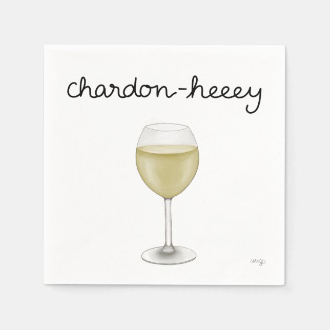 Chardonnay Cocktail Napkins (Front)